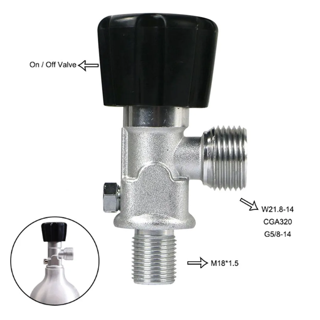 

Fishtank Air Cylinder Valve Replacement Anti-corrosive Leakproof On Off Knob M18x1 5 Aquarium Regulator Accessories
