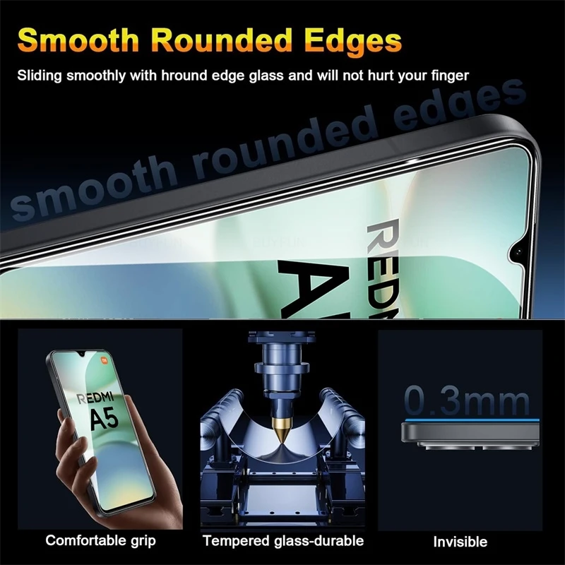8-in-1 9H Tempered Glass Screen Protector and Camera Glass Film Set