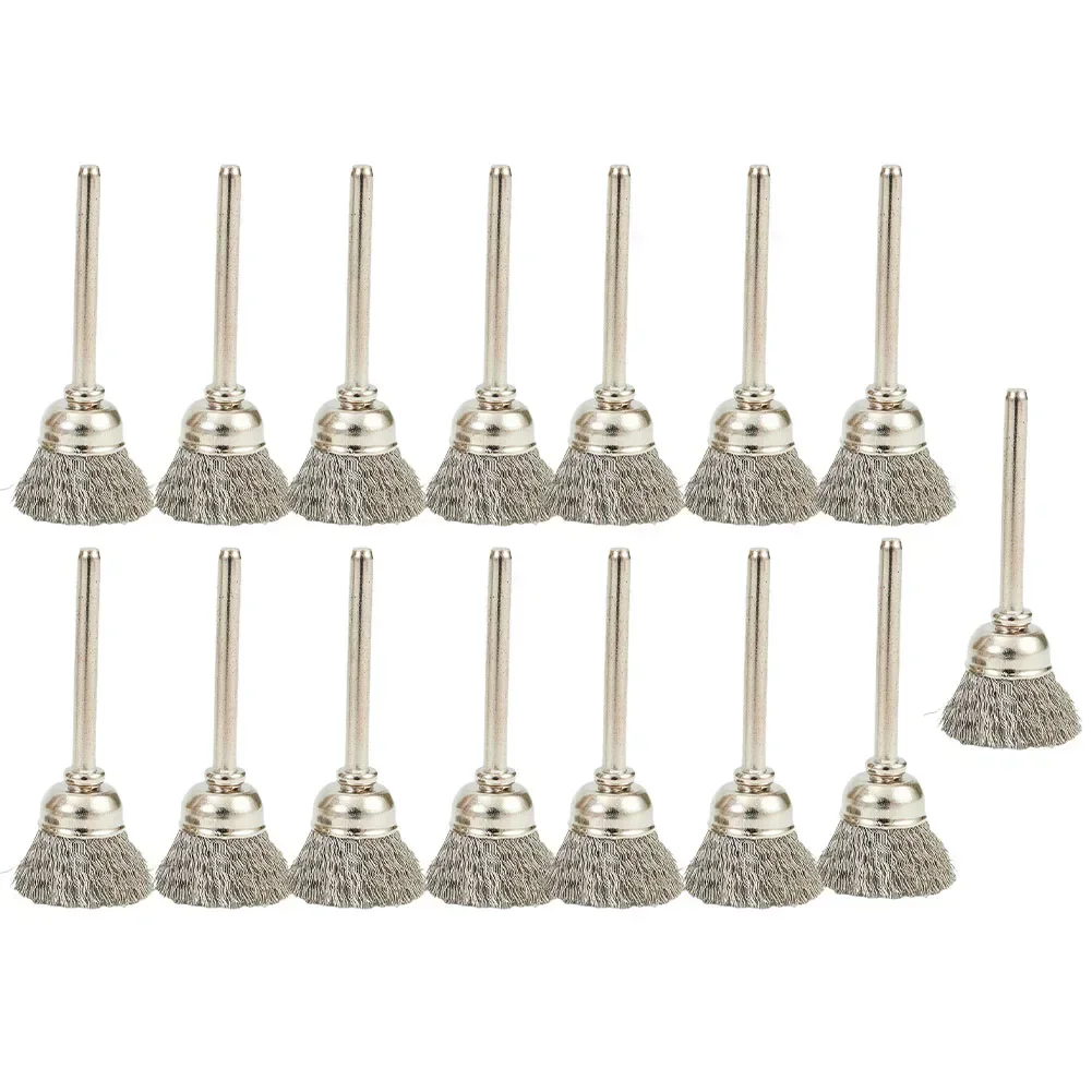 Paille De Fer AOKLIT Lot De 20 Brosses Métalliques Avec Manche Hexagonal De 6,35 Mm, Sertissage En Acier Au Carbone Brut Pour Nettoyer La Rouille, La Peinture, Les Abrasifs Et Les Accessoires