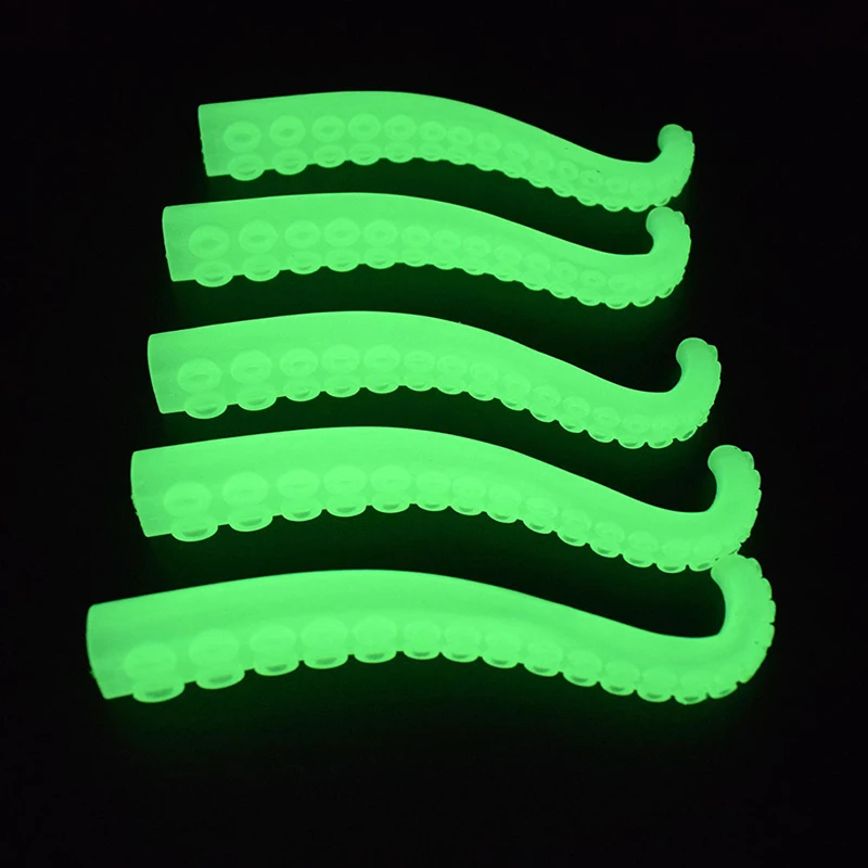 6Pcs/bag Halloween Funny Glowing Octopus Tentacles Finger Cot Toys Children's Pranks Toys Birthday Party Favors Fun Holiday Gift