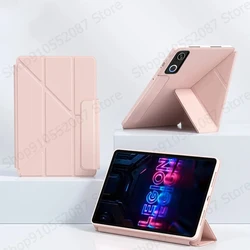 Smart Fold PU Leather Stand Magnetic Cover for Legion Y700 Gen 5 (Pink)