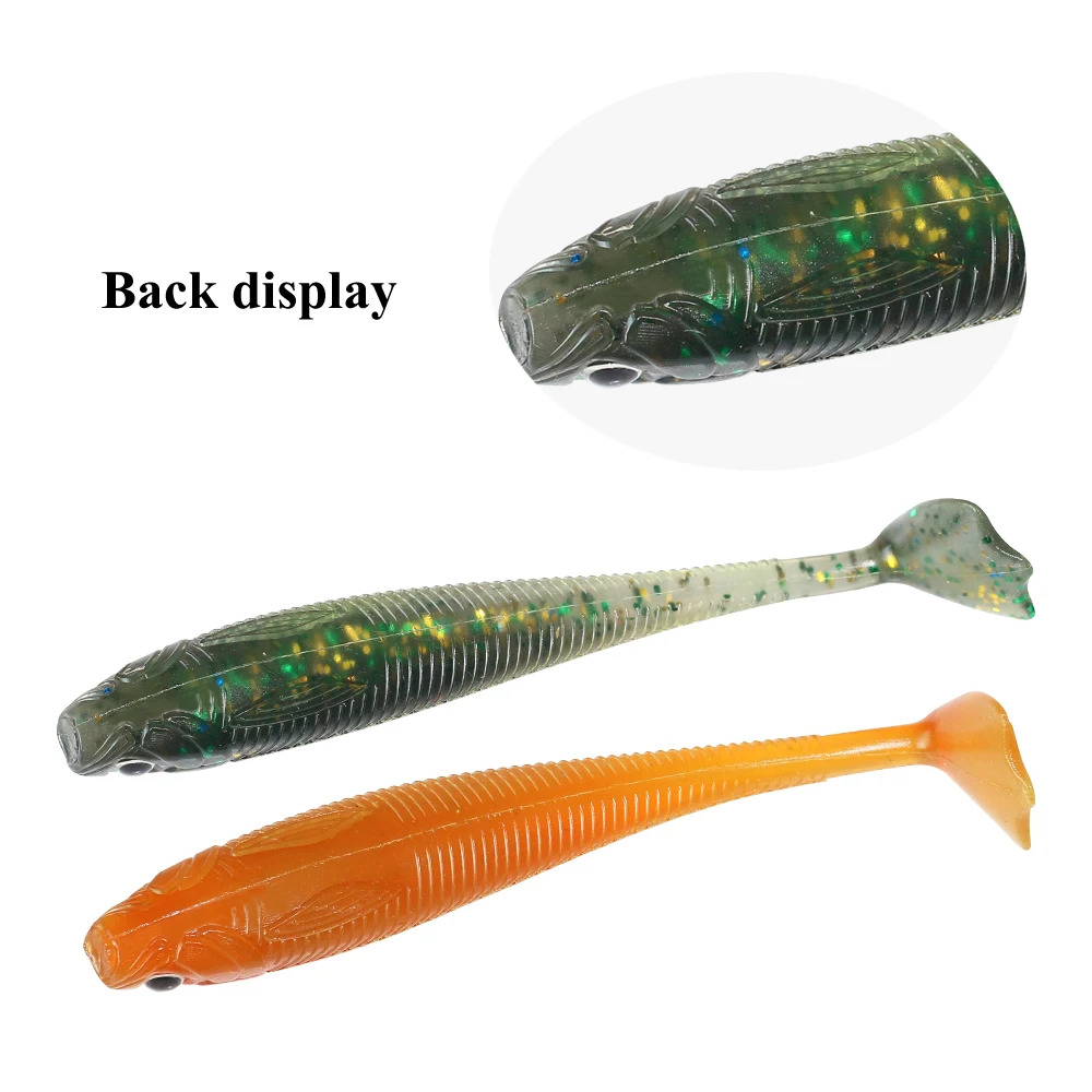 8pcs Plastic Swimbaits Paddle Tail Fishing Soft Lures Saltwater 4 Worms  Trout