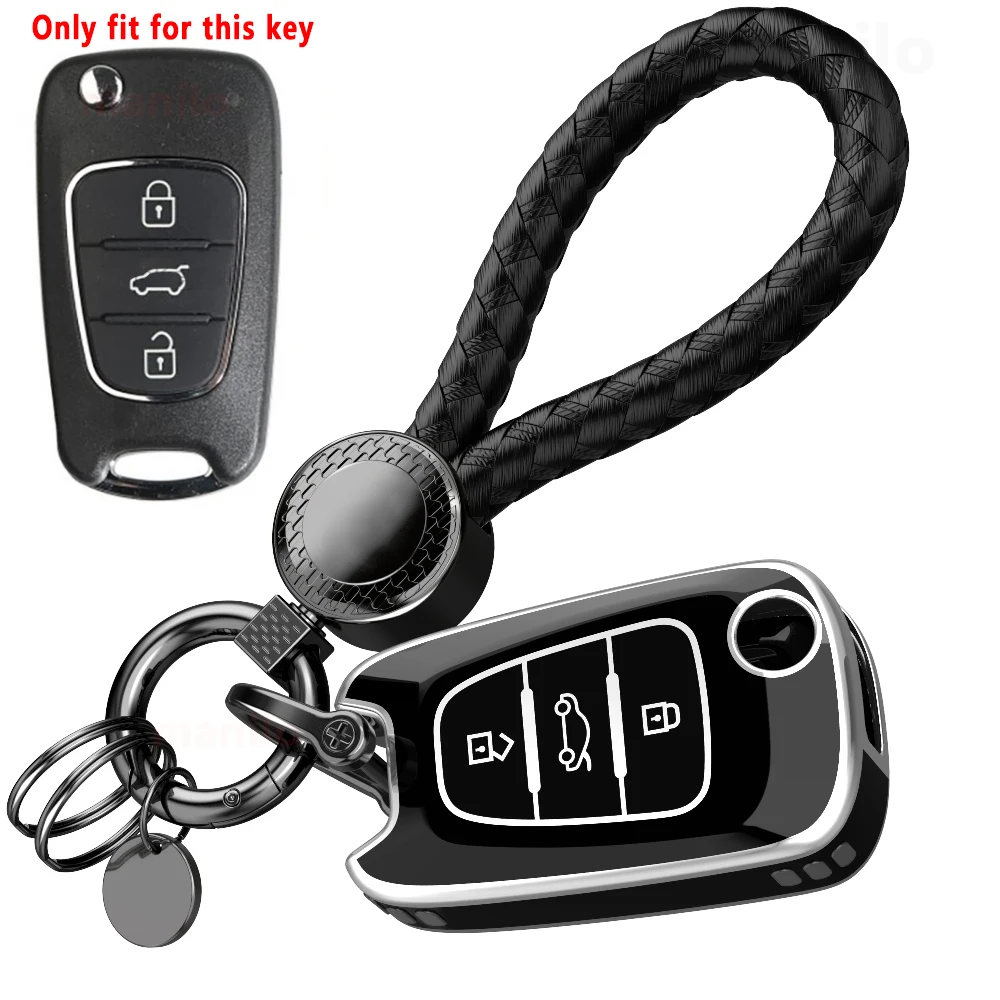 

For Hyundai i20 i30 ix20 ix25 ix35 Elantra Accent TPU Car Key Case Cover For KIA Sportage Rio 3 Soul Optima Ceed Pro K5 K2 Pride