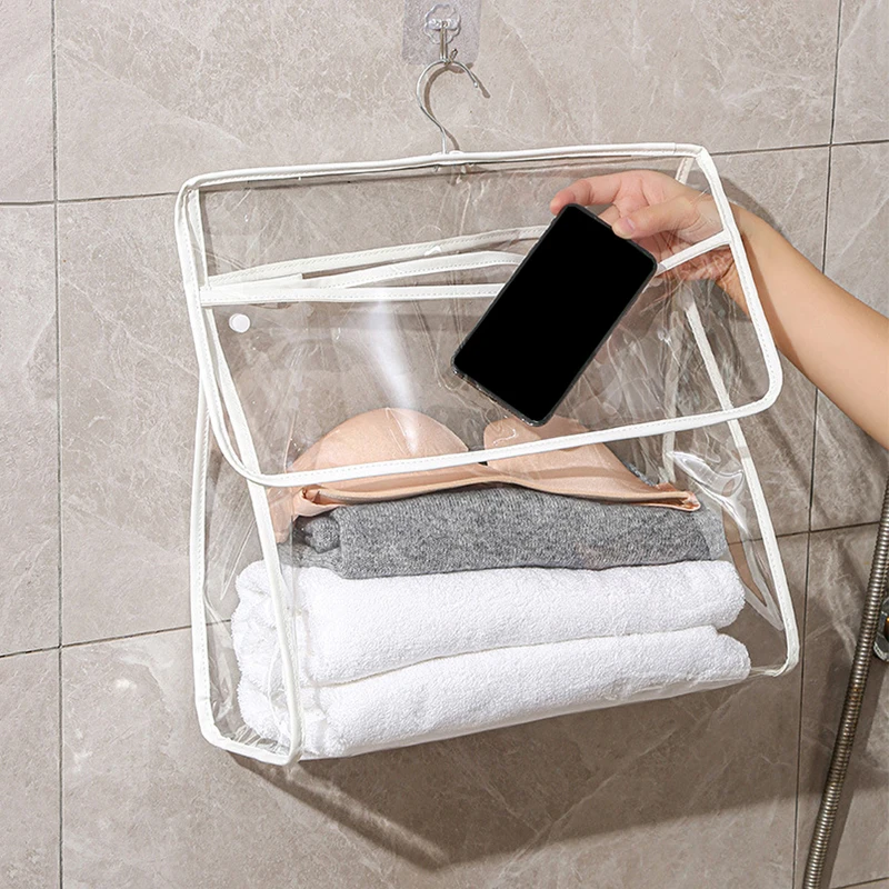 

GONGOUYANG Washroom Bathroom Hanging Bag Bathroom Furniture Home Clothes & Towels Wall Hanging Bag