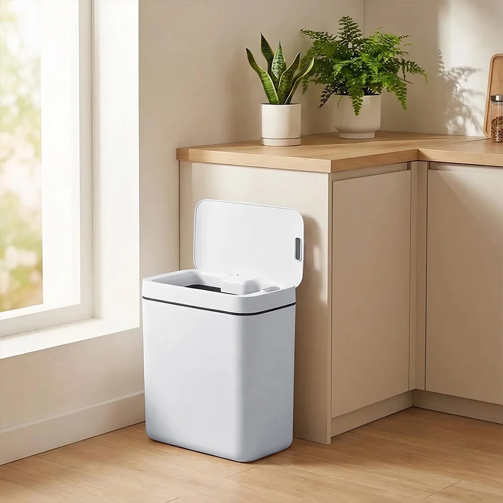 Voltsify 15L Battery Powered Automatic Rubbish Bin, Soft Close Odor Proof Household Sensor Garbage Can