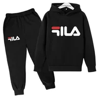 Kids Trendy Spring Autumn Classic Pullover Hoodie+Pants 2pcs Tracksuits 2-13 Years Boys Girls Casual Outfits Children Clothes 1