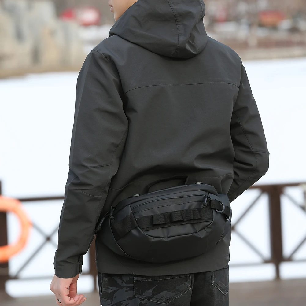 Men Fishing Waist Pack Waterproof Tactical Fanny Pack Multifunctional Fishing Tackle Bag Anti-Theft for Travel Fishing