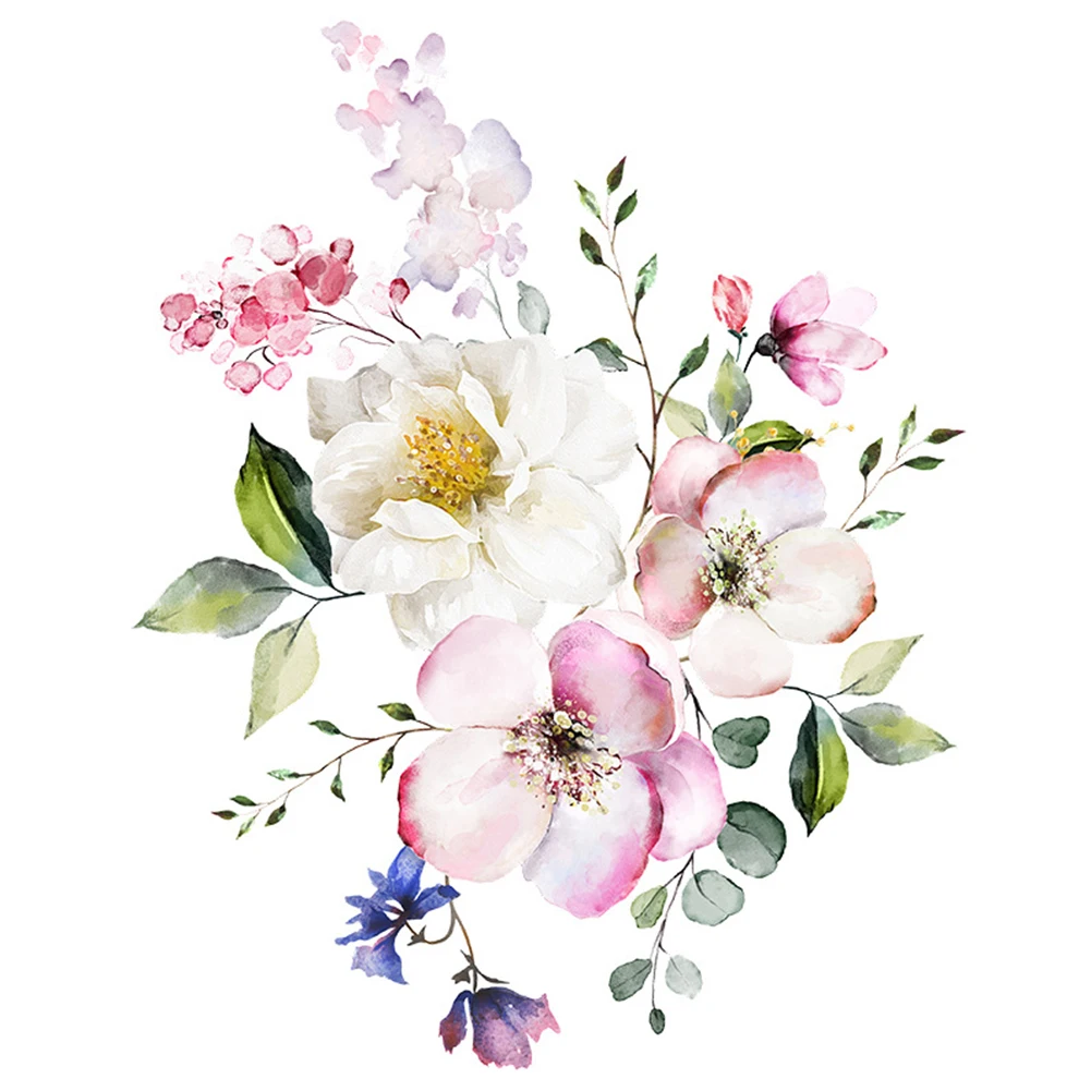 

Bathroom Toilet Stickers Modern Minimalist Flowers Pattern Self-adhesive Paintings for Bathroom Decorations Dropship