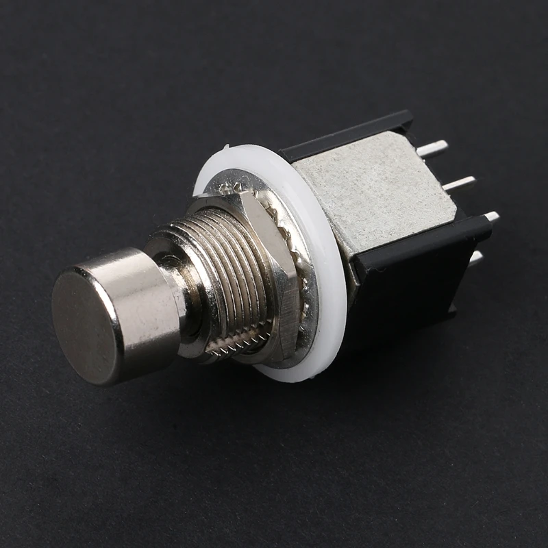 Dpdt Momentaneo On (On) Interruttore A Pedale Pedale Effetti Per Chitarra Box In Metallo