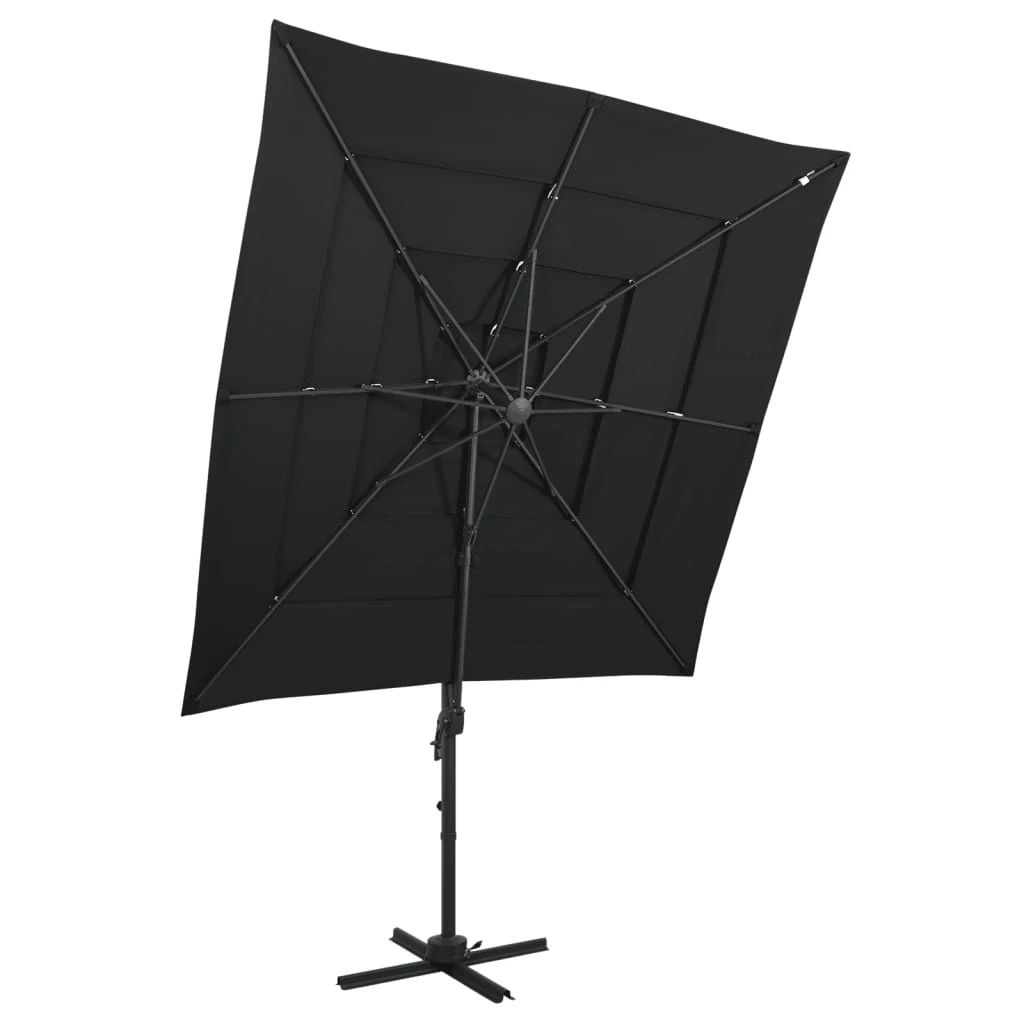 affix zout Sluipmoordenaar SUNG LL parasol 4 levels with Post aluminum black 250x250 cm| | - AliExpress