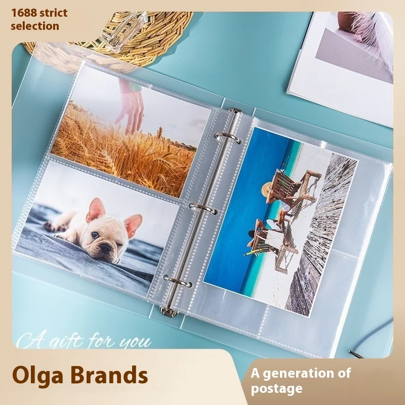 Photo Album 3in 4in 5in 6in 7n Transparent Matte Strap Large Capacity Star Chasing Small Card Loose Leaf