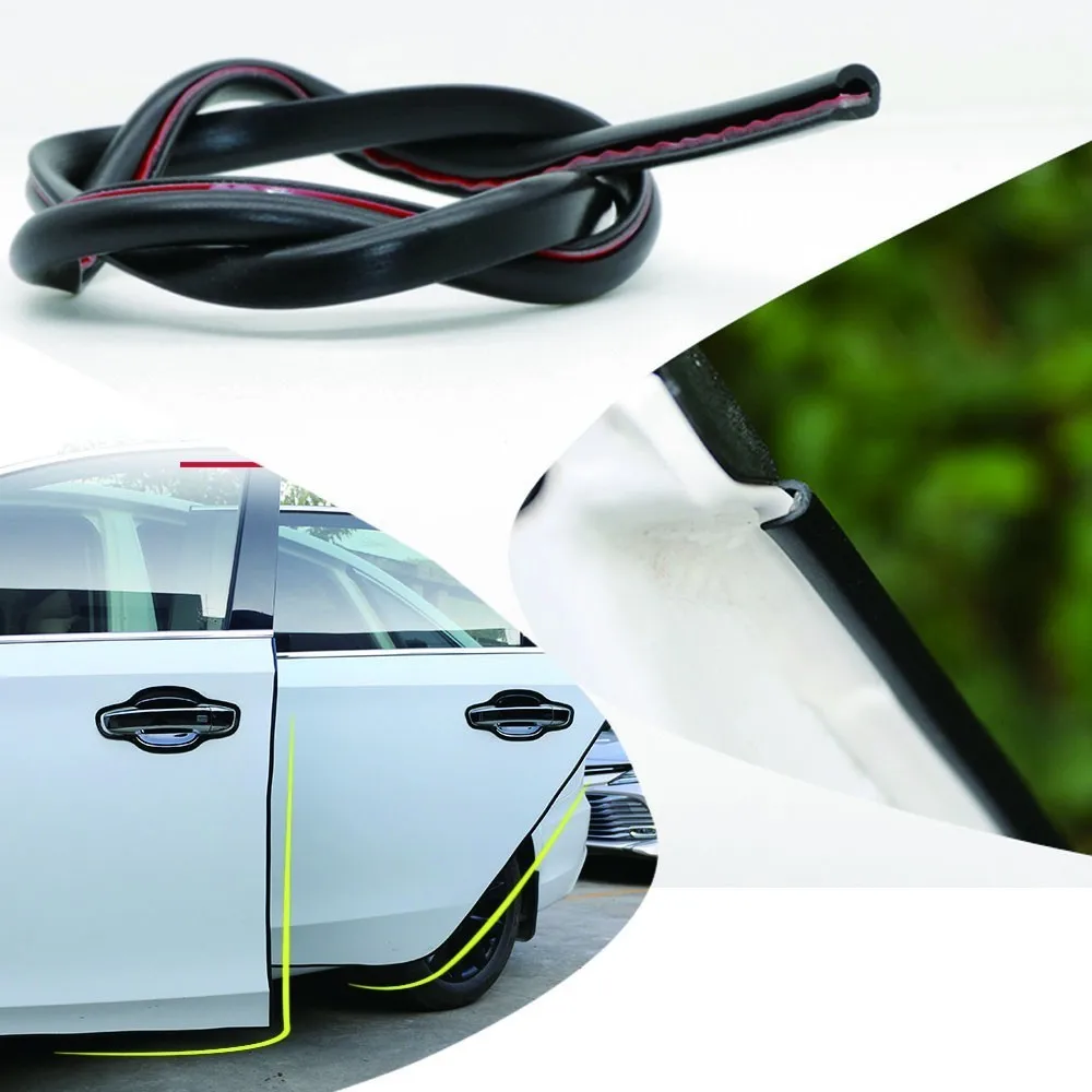 5M/Lot Auto Universal Car Door Edge Rubber Scratch Protector Moulding Strip Protection Strips Sealing Anti-rub DIY Car-styling