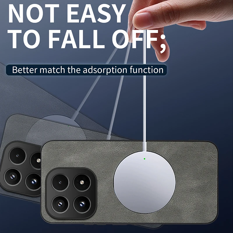 Luxury Magnetic Leather Case - Premium Shockproof Protection with Magsafe Compatibility