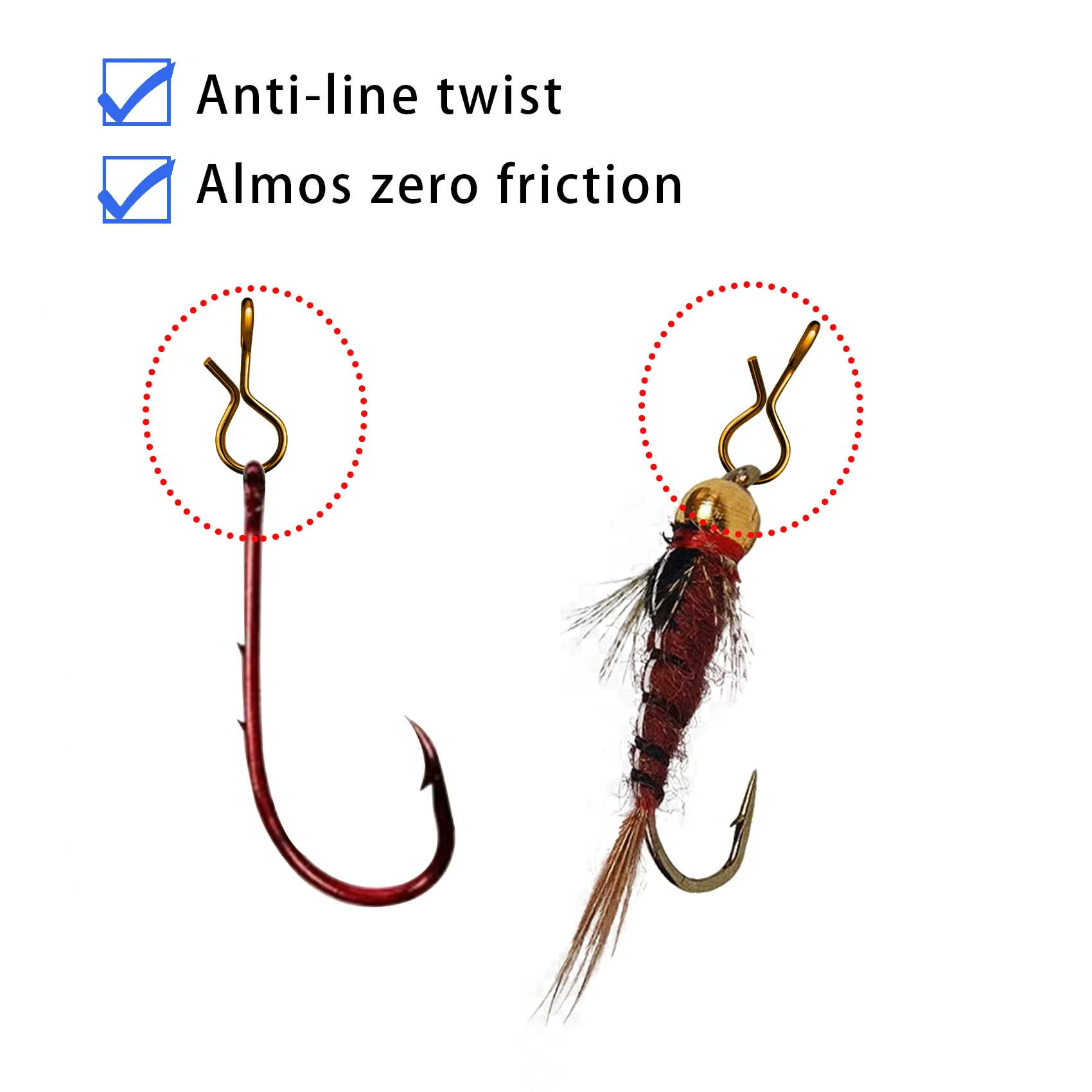 Eupheng Micro Fly Snap No-Knot Fast Quick Change Fly Fishing Snap