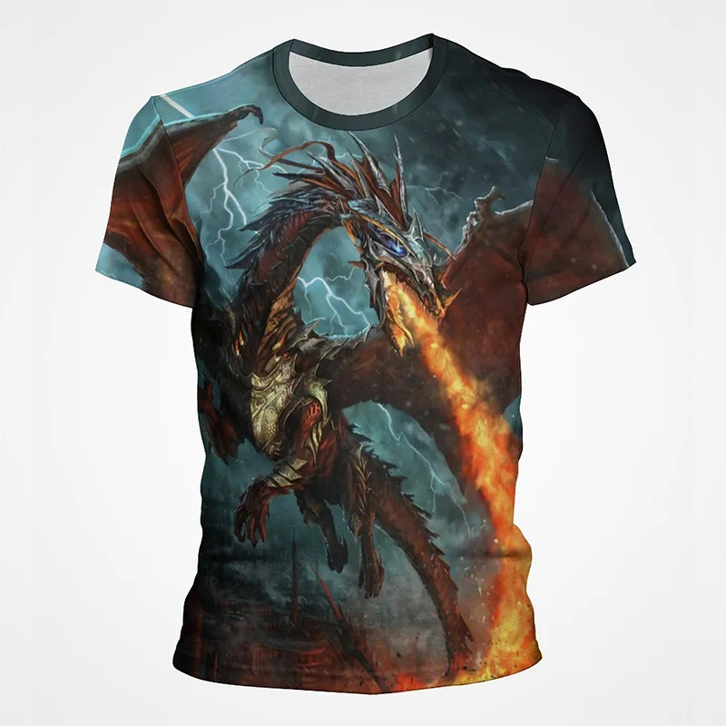 

Ancient Times Dragon Graphic T Shirts Punk Vintage T Shirt For Men Streetwear Casual Women Tops Oversized Mens Designer Clothes