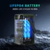 DC Power Bank Station 192Wh Portable Power Station With 100W Solar Panel, LiFePO4 Battery 200W Solar Generator Outdoor Camping 2