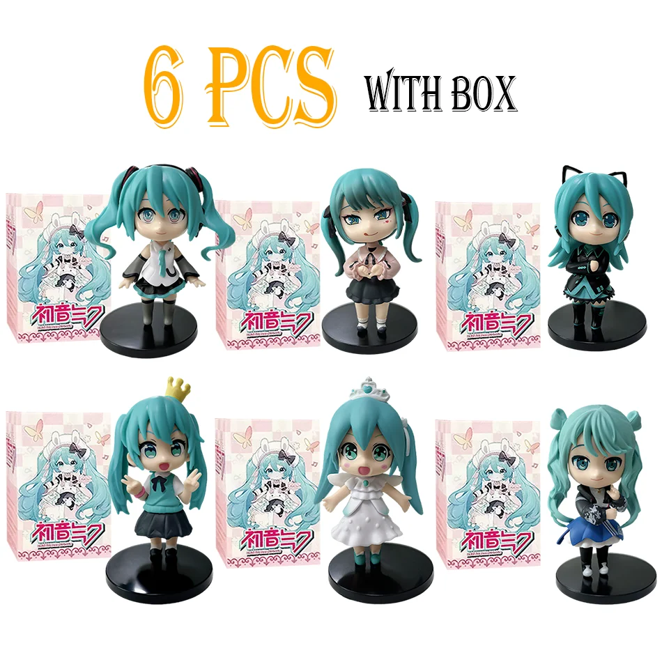 Hatsune Miku Q Edition Series Handmade Blind Box Toys - Set of 6, Perfect for Birthday, Halloween, and Christmas Gifts