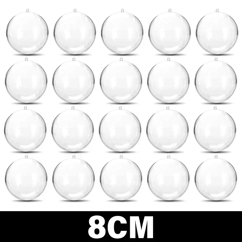 thumbnail image 1 of 10/1 pieza de bolas de plástico transparente para Navidad, árboles de Navidad, caja de bolas abiertas, adorno para boda, regalo, fiesta, decoración del hogar, 1 of 5