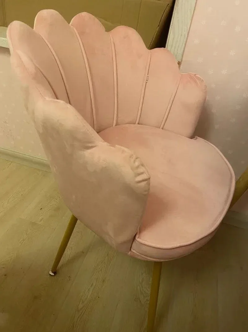 Description Picture 3 of itemSimple Modern Velvet Chair For Home Furniture Backrest Living Room Chair Dining Room Light Luxury Gold Leg Kitchen Dining Chair