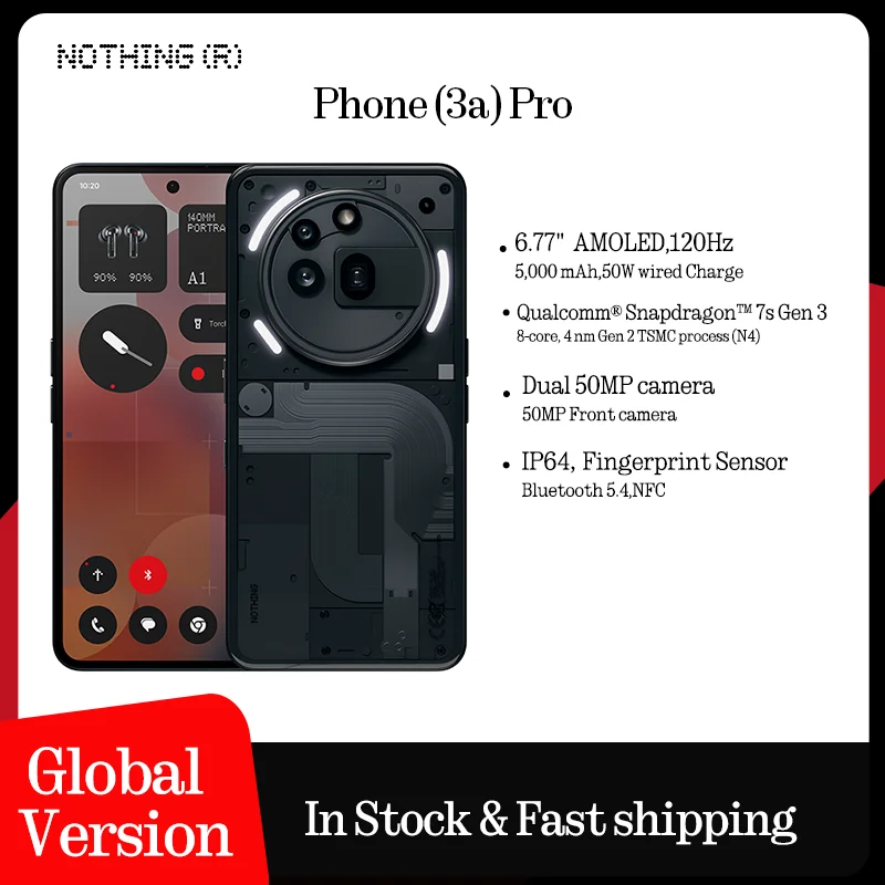 Nothing Phone (3a) Pro おまけ多数 Global Version Nothing Phone (3a) Pro Qualcomm Snapdragon 7s Gen 3