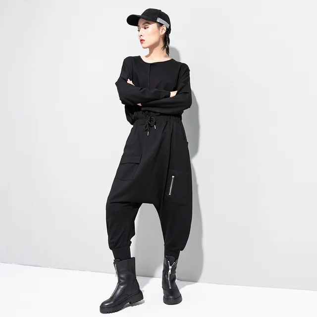 Black Loose Harem Pants 4