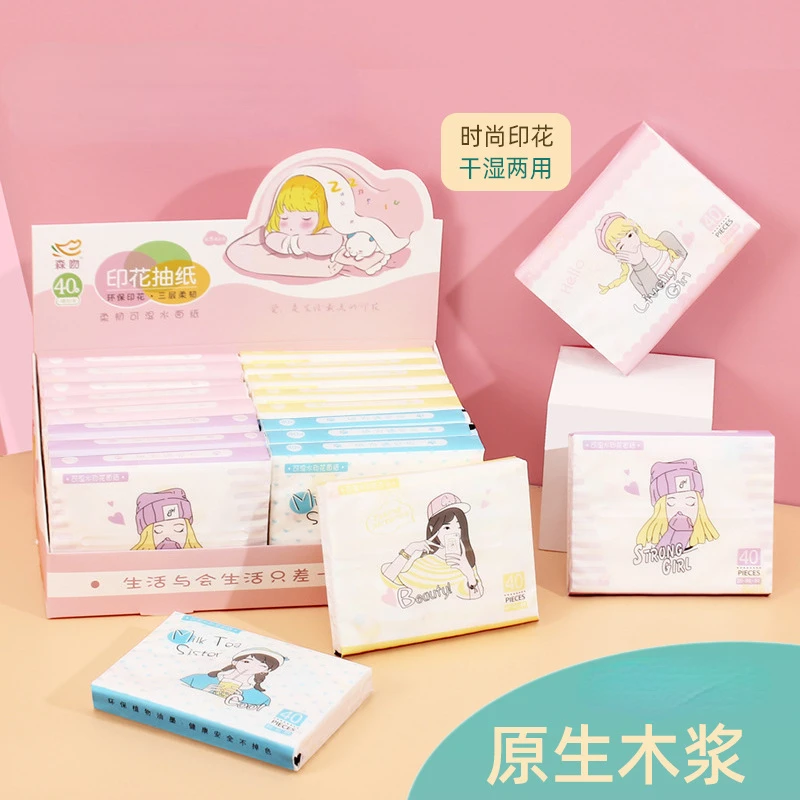 

Бумажные салфетки с мультяшным принтом, 18 маленьких упаковок