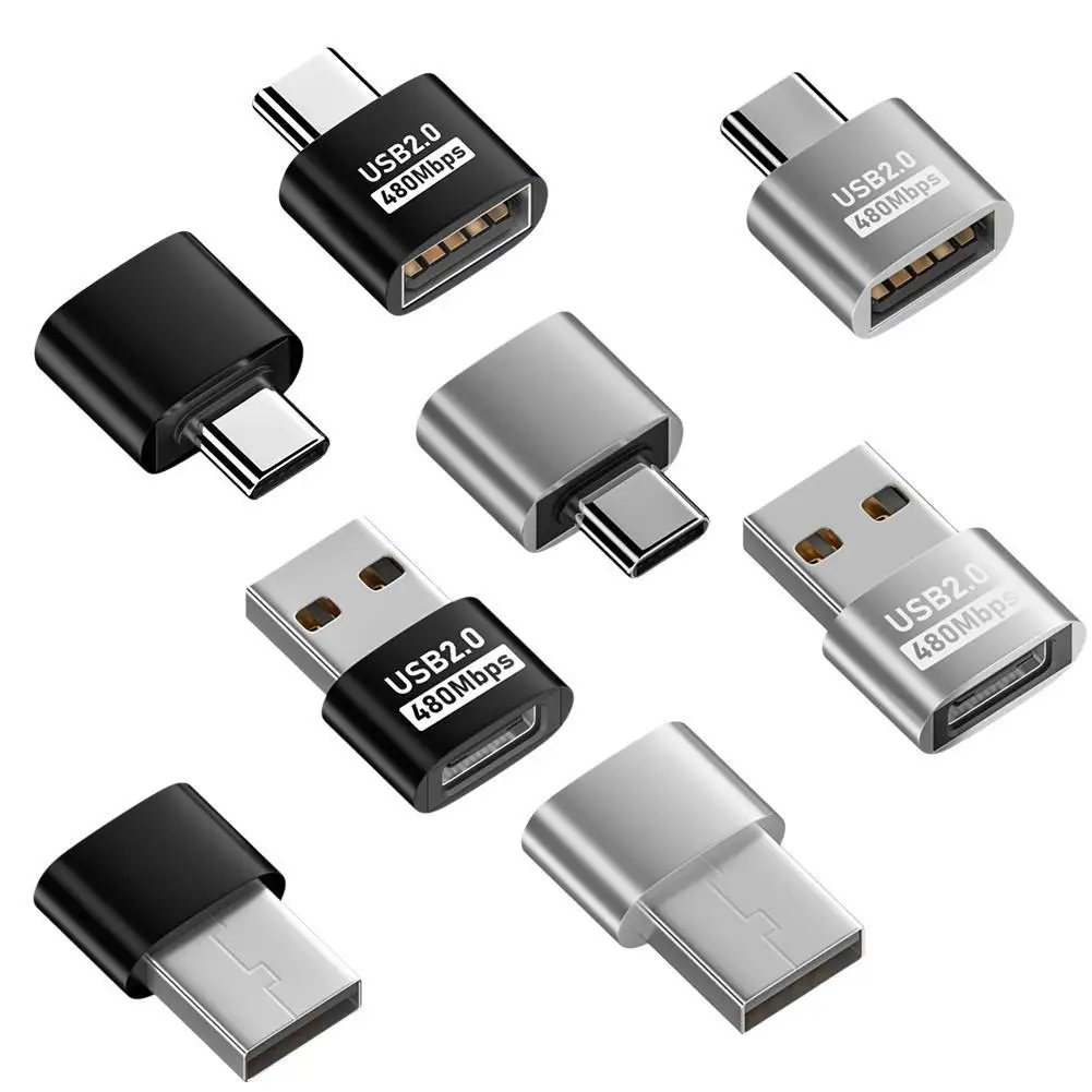 2PCS USB To Type-C 어댑터 OTG To USB C USB-A-화웨이 POCO 어댑터 용 마이크로 USB Type-C 암 커넥터
