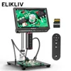 Elikliv EM4K-AF Autofocus 4K Digital Microscope 2000x HDMI Soldering Microscope for Electronic Repair 8" Coin Amplifier 10"Stand 1