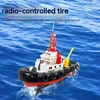 2.4g Rc Ship Rescue Simulation Fire Rescue Water Spray Remote Control Speedboat Model Boat For Children'S Rc Toy Gift Handsome 2