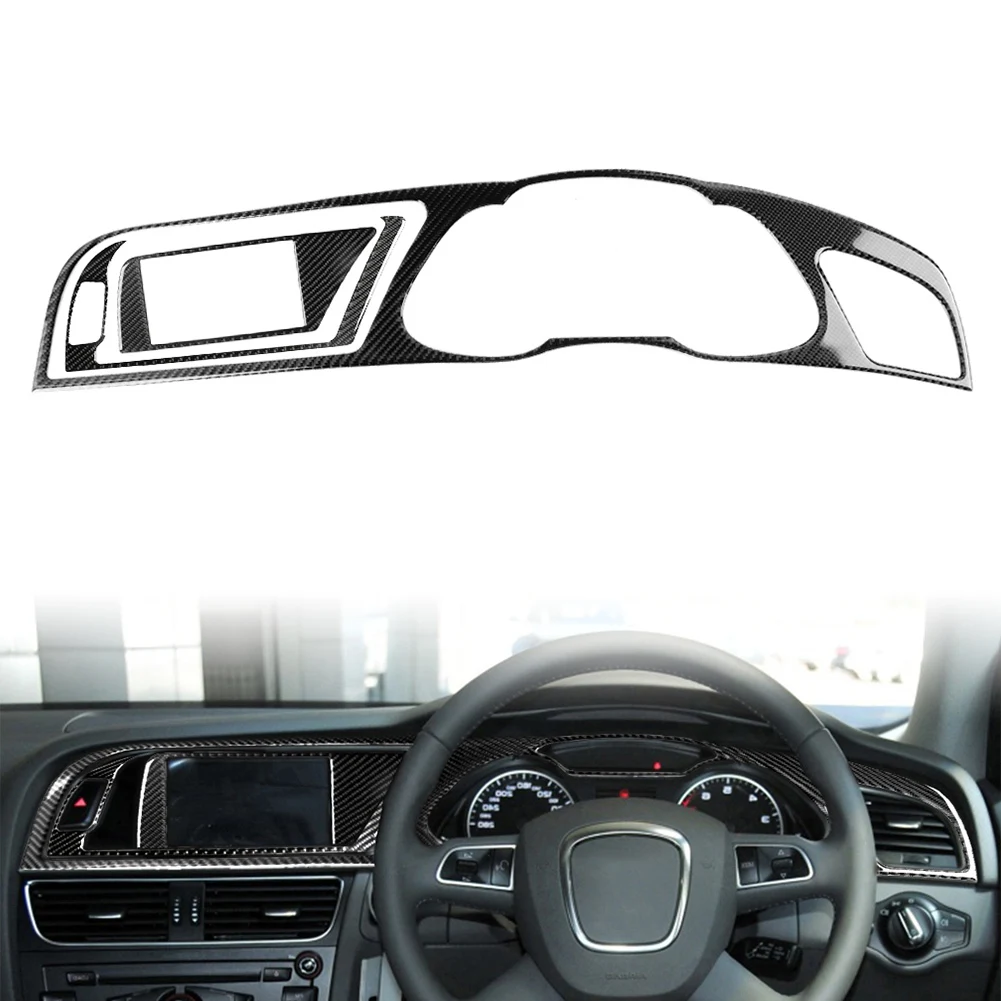 

3 Pcs RHD Car Instrument Panel Cluster Meter Dashboard Decoration Trim For Audi A4 B8 RS4 S4 Carbon Fiber