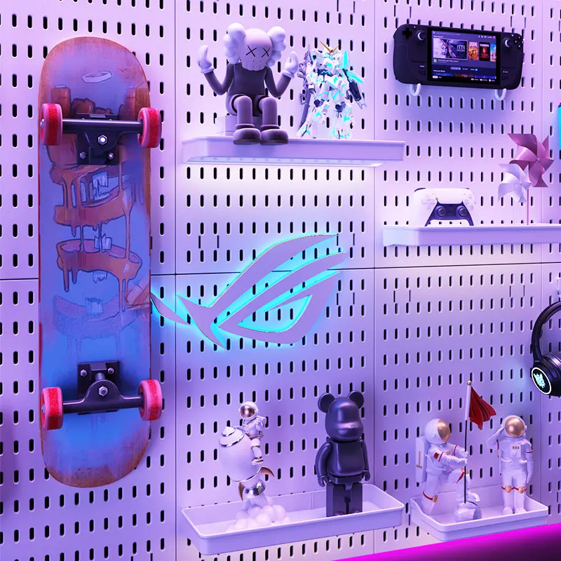 DIY pegboard wall storage kit: punch - free, suitable for wall display in e-sports rooms and studies. 5