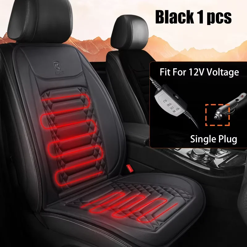 Winter Heated Car Seat Warmer Cushion Protector Set