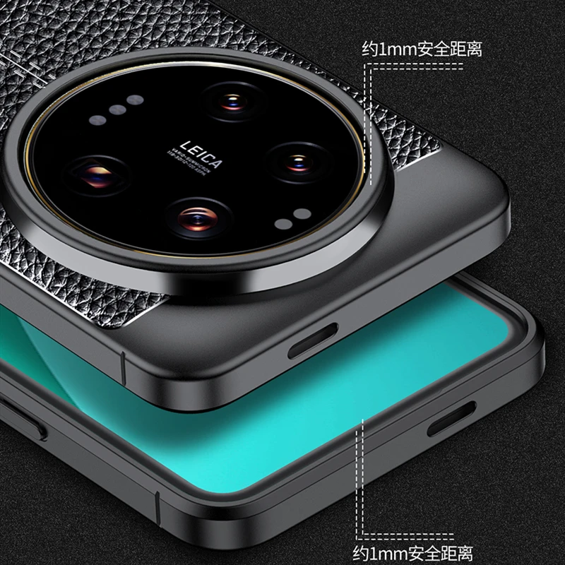 Per Xiaomi 14 Ultra Custodia Xiaomi 14 Ultra 5G Cover Cover Posteriore Originale In Silicone Antiurto In Pelle Pu Xiaomi 14 Ultra