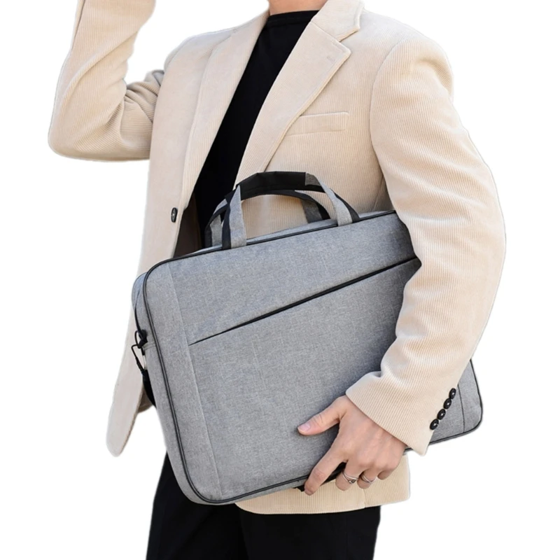 Versatile 15.6 Inch Laptop Shoulder Bag with Large Capacity for Work and Travel