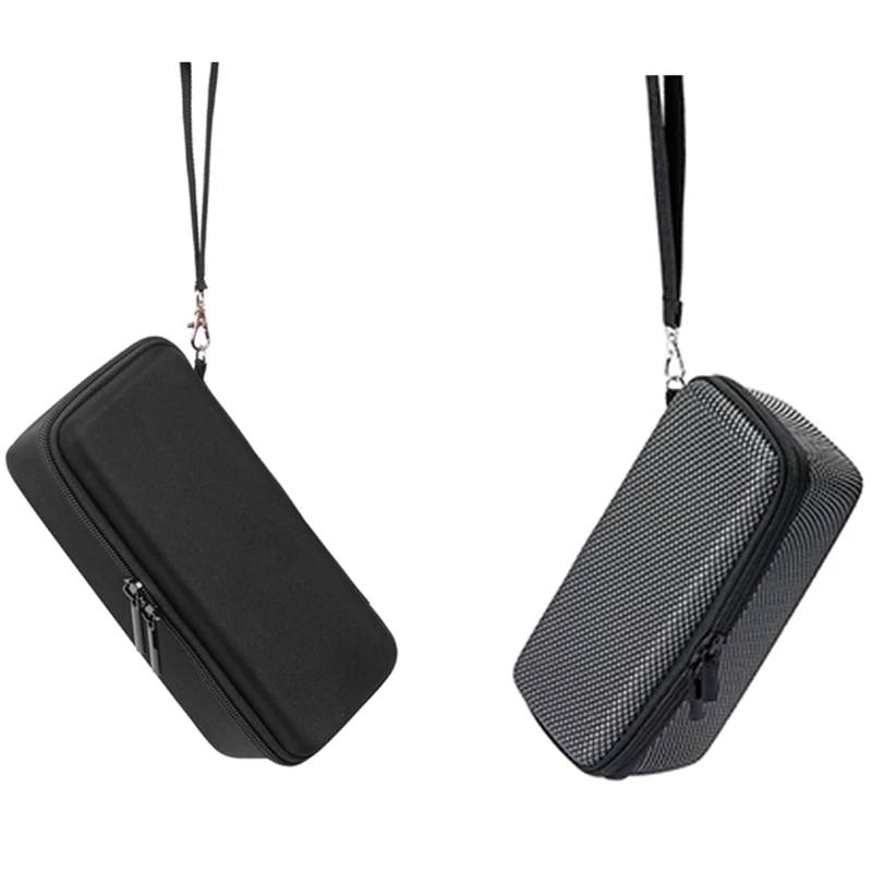 2X Borsa Portatile Per Il Trasporto Per Jbl Flip 5 Bluetooth Speaker Soundbox Storage Box Per Jbl Flip5 -Black & Grid Black