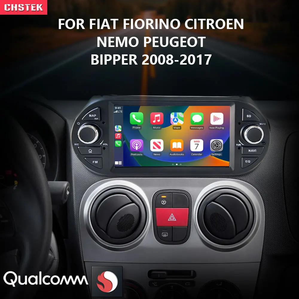 

Автомобильный мультимедийный DVD-плеер CHSTEK Qualcomm для Fiat Fiorino Citroen Nemo Peugeot Bipper 2008-2017