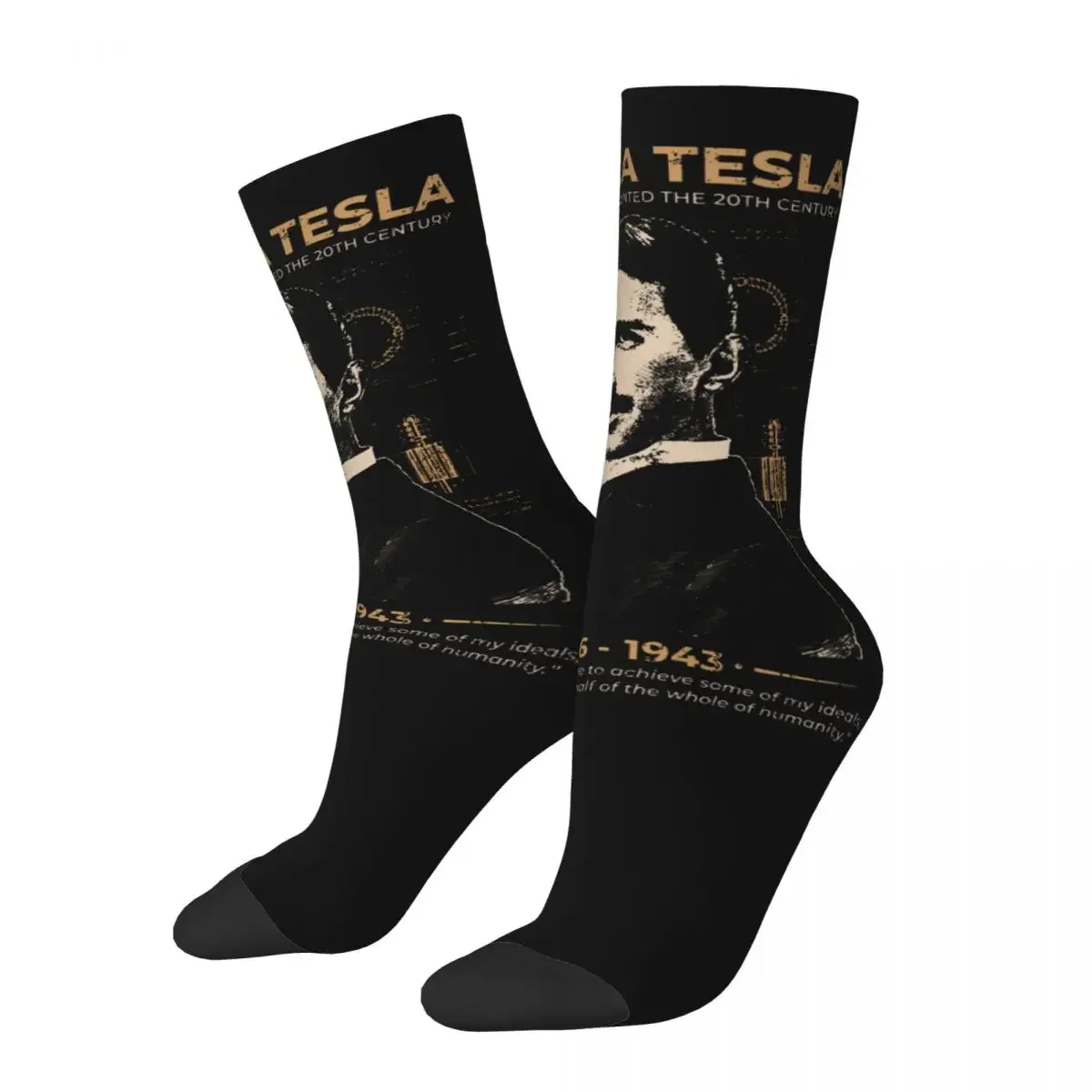 

Модные мужские носки Nikola Tesla, носки высокого качества в стиле хип-хоп, женские носки на весну, лето, осень и зиму