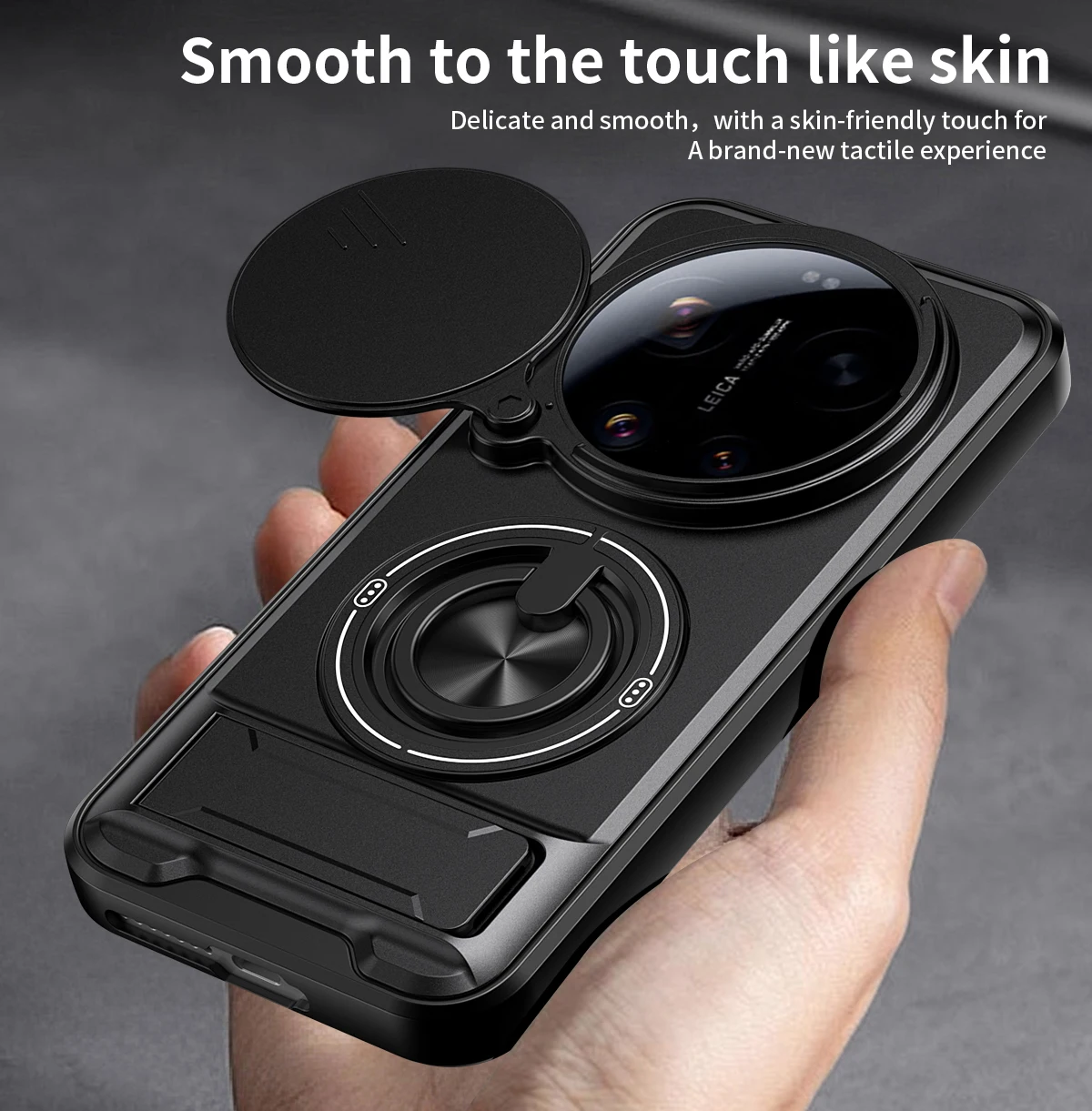 Magnetic Stand Slide Camera Protector Shockproof Armor Phone Case