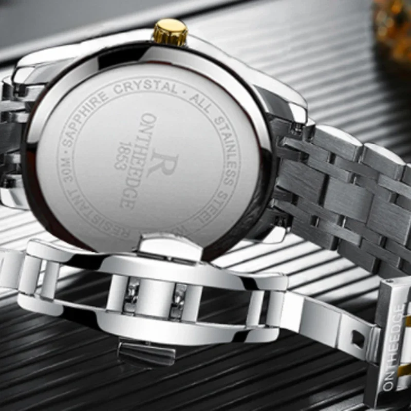 Dropshipping Gold Relogio Masculino Top Luxury Brand Watch for Men Week Calendar Business Mens Quartz Watches Waterproof Clock