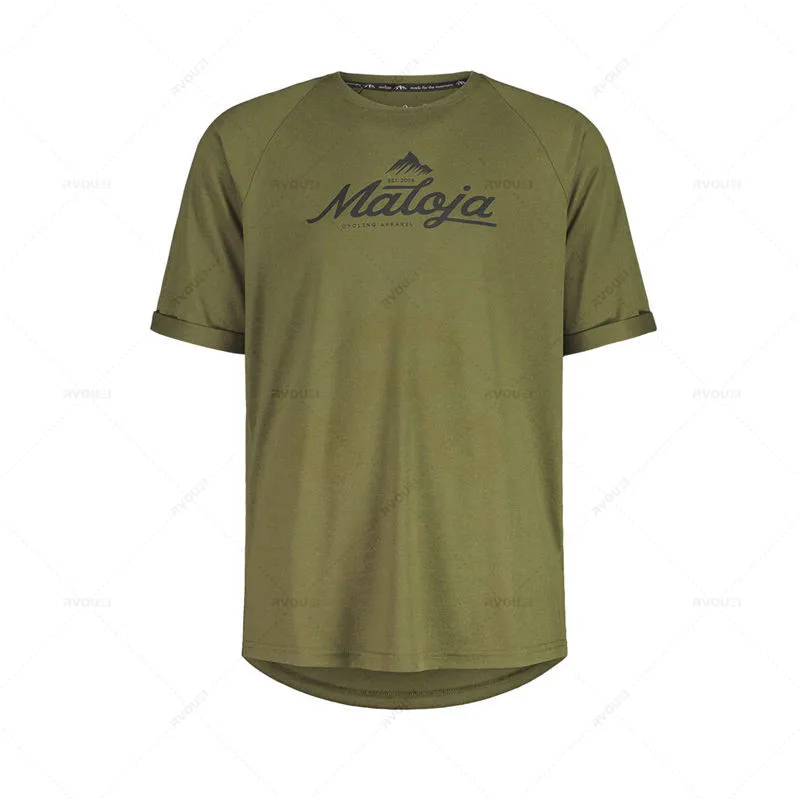 thumbnail image 1 of Camiseta de ciclismo de montaña para hombre, camiseta de motocross, BMX, Poc, de secado rápido, transpirable, para descenso, para verano, para ciclismo de montaña todoterreno, Malojaing Racing Team, 1 of 5