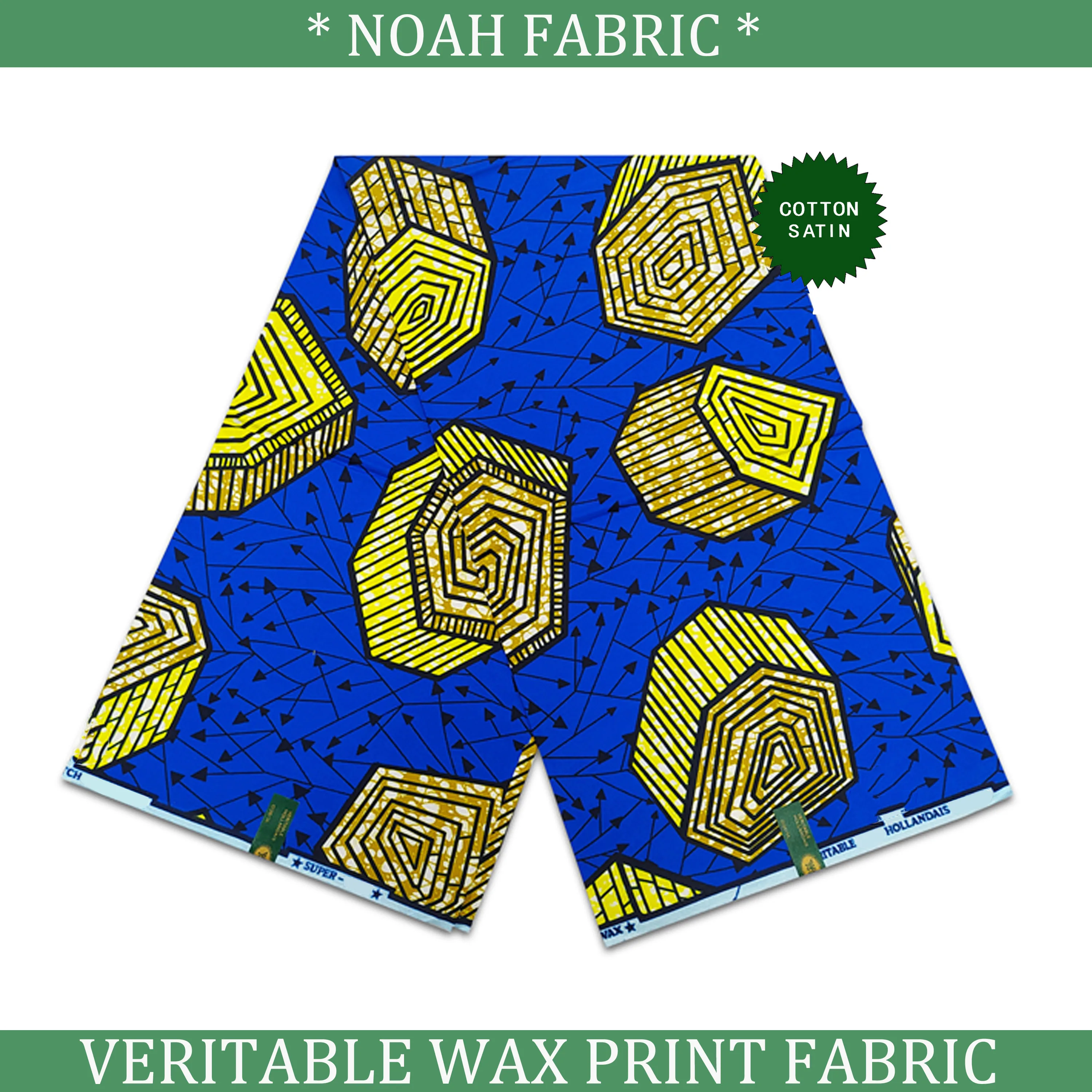 

Real Super Nigerian Batik Fabric For Sewing 6 Yards High Quality Hollandais Ankara Wax African Wax Printed Cotton Fabric VS-0757