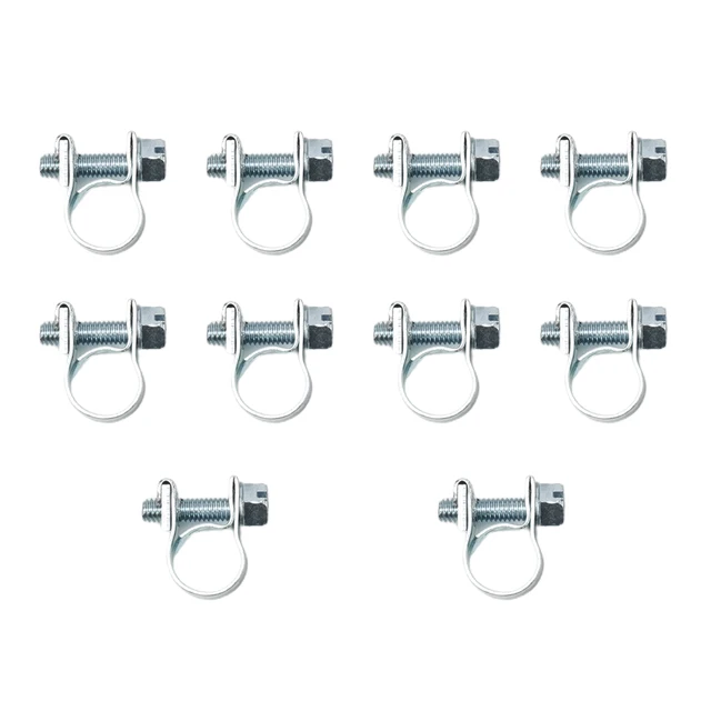 10pcs Fuel Line Clips Jubilee Hose Clamp Water Pipe Clip Sealing Welding Clip For Fuel Pipe Diesel Gasoline Pipe Anti Corrosive 5