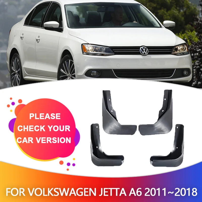 폭스바겐 제타 A6 MK6 VW용 자동차 펜더, 2011 2018 2012 2013 2014 2015 2016 2017 후면 머드가드 스플래시 가드, 자동차 휠 보호 머드 플랩 외부 액세서리