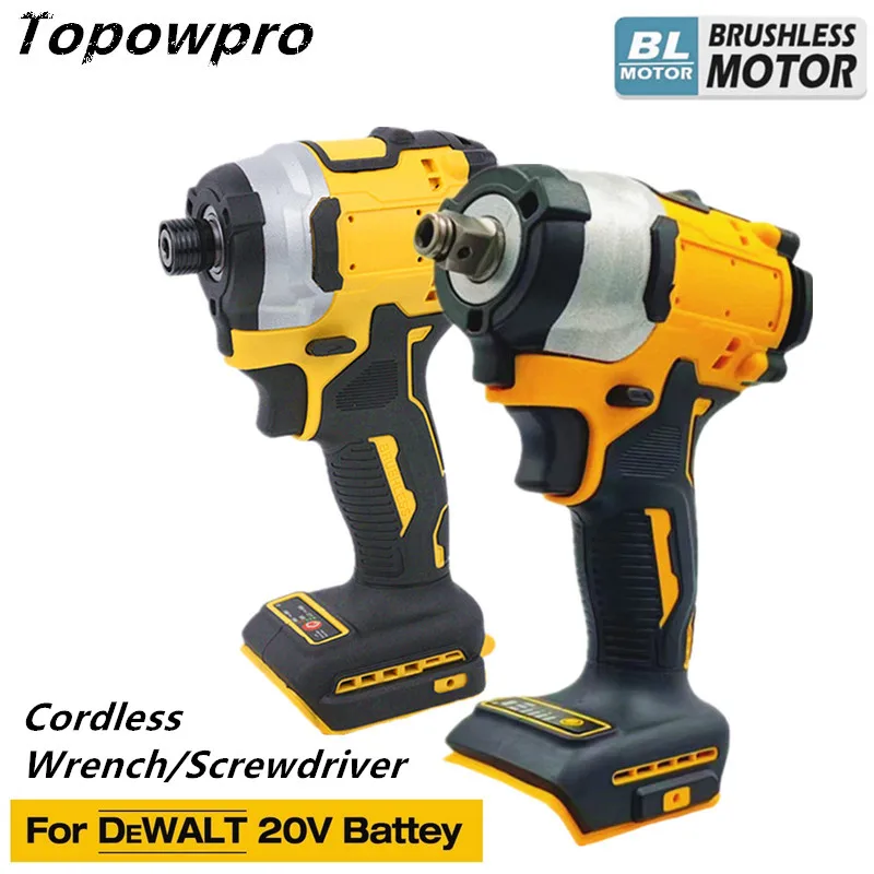 20V Brushless Electric Wrench Screwdriver For DeWALT Battery Cordless Impact Drill Rechargeable Power Tools Car Truck Repair for dewalt 20v 8 0ah rechargeable battery for dewalt cordless screwdriver drill screw gun wrench impact batteries dcb200 dcd790