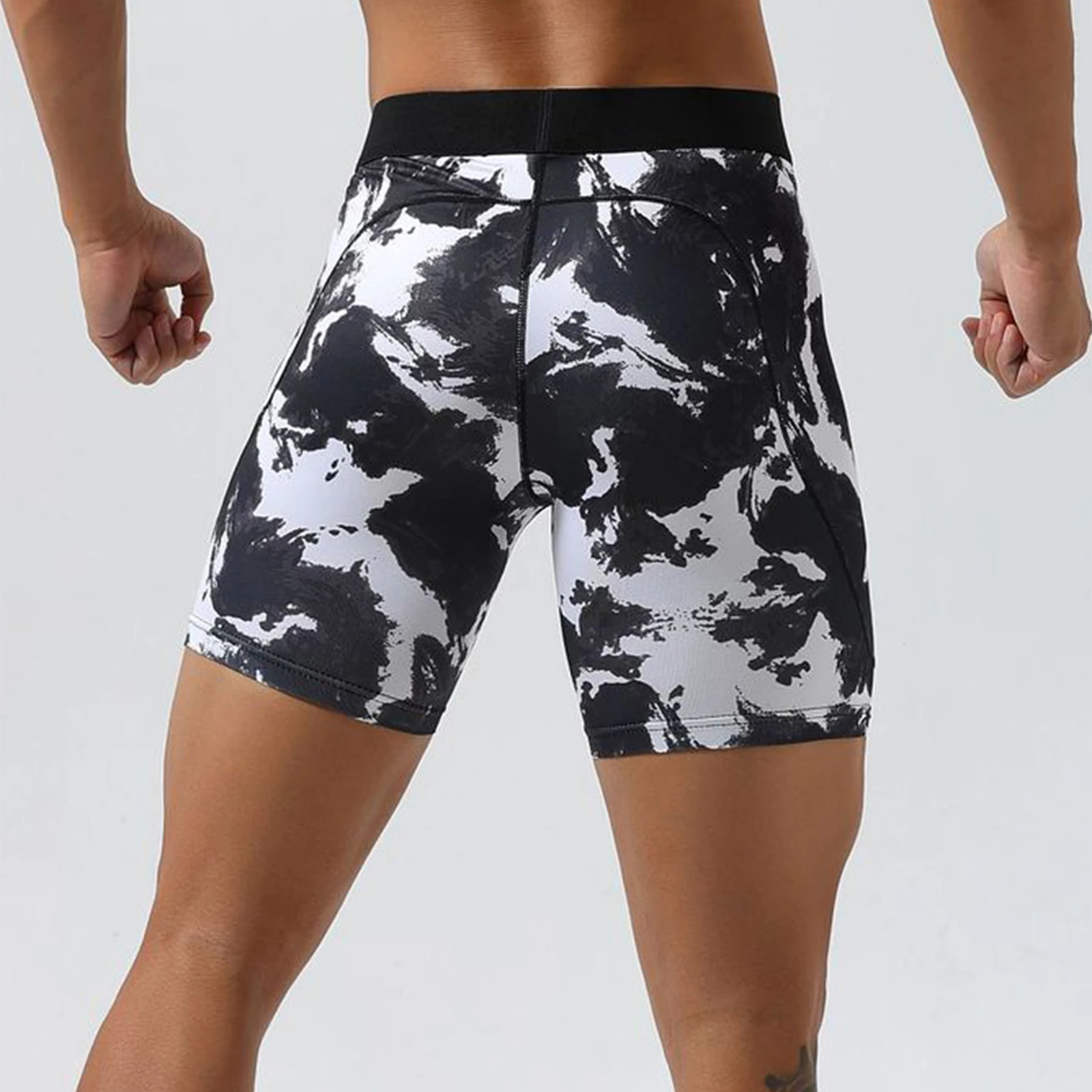 Men Workout Gym Shorts Fitness Bodybuilding Shorts Slim Fit Elastic Athletic for Running Joggers Training Activewear