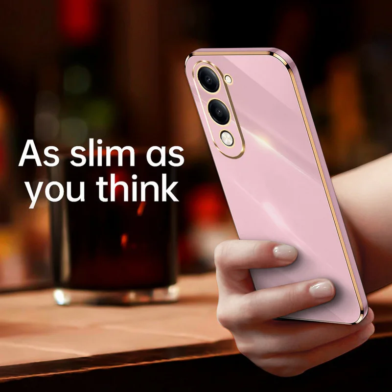 Luxurious Electroplated Gold Border Silicone Phone Case