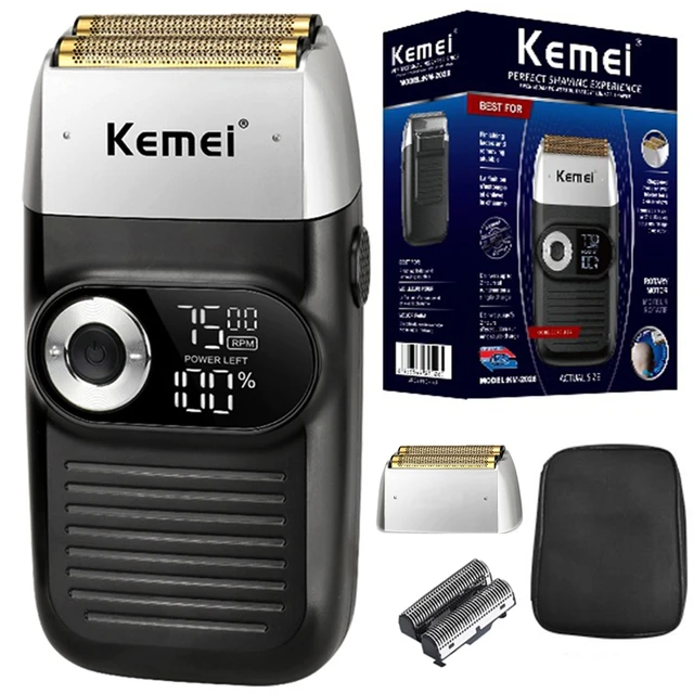 Original kemei powerful barber pro electric shaver for men hair beard electric razor balds head shaving machine finishing fades 1
