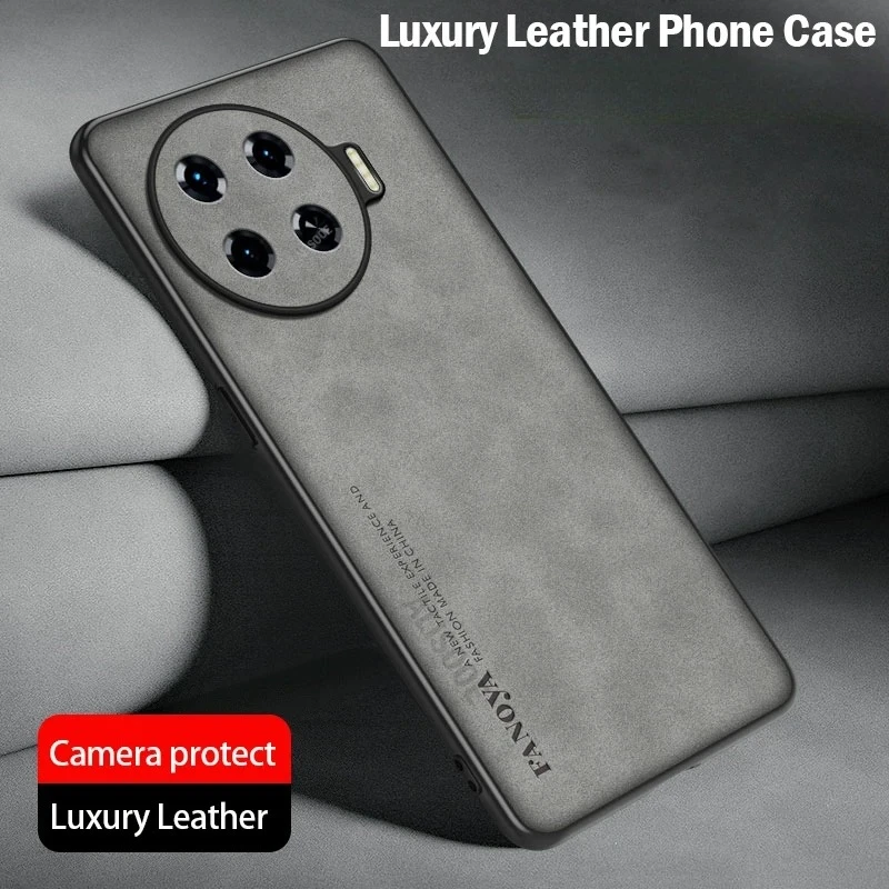 Frosted PU-Leather Matte Anti-Shock Hard Plastic Case Cover