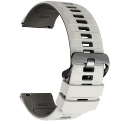 22mm Silicone Sport Smartwatch Strap - Enhanced Comfort & Style Bracelet - 22mm Universal (Ancient white grey)