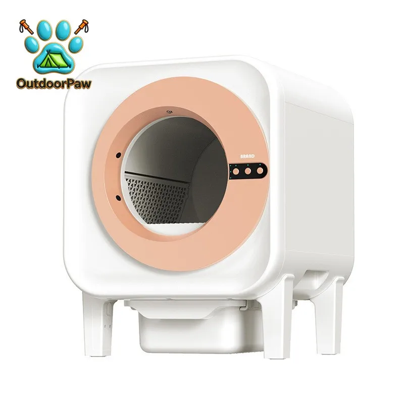 Automatische, intelligente elektrische Katzentoilette mit Selbstreinigungsfunktion aus ABS-Kunststoff, Schnellsandschaufel und großem Fassungsvermögen_voghion.com